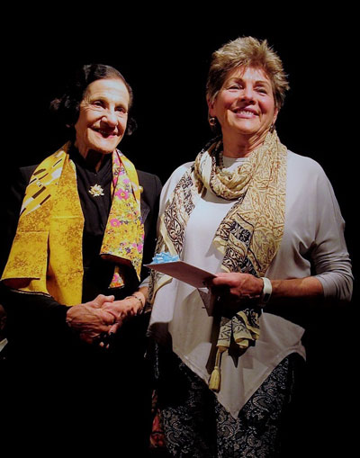 sandra with Professor the Honourable Dame Marie Bashir AD,CVO